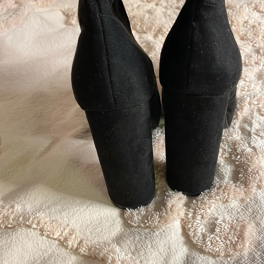 Thigh High Platform High Heel Laced Boots - Picture 7 of 15